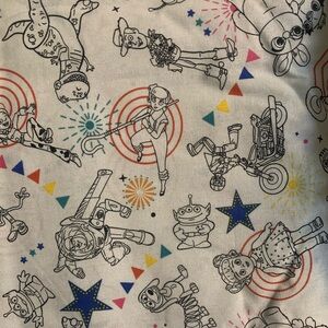Toy Story Colorful Character Print Fabric Brand New. Buzz light year.